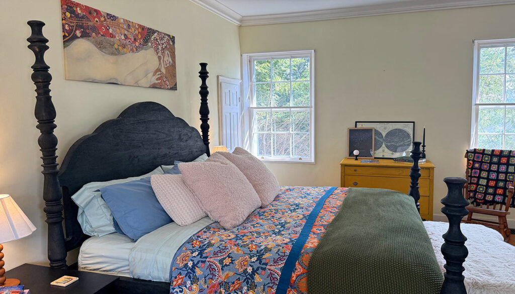 Close up of Starlit room bed