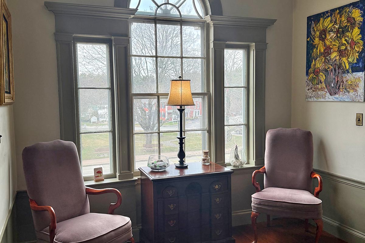 chairs in window