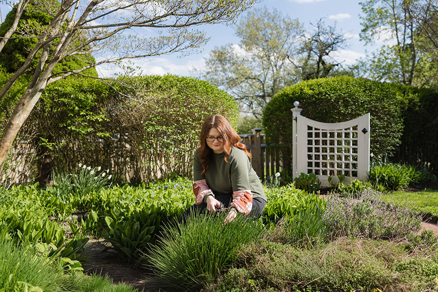 Meg in the Garden